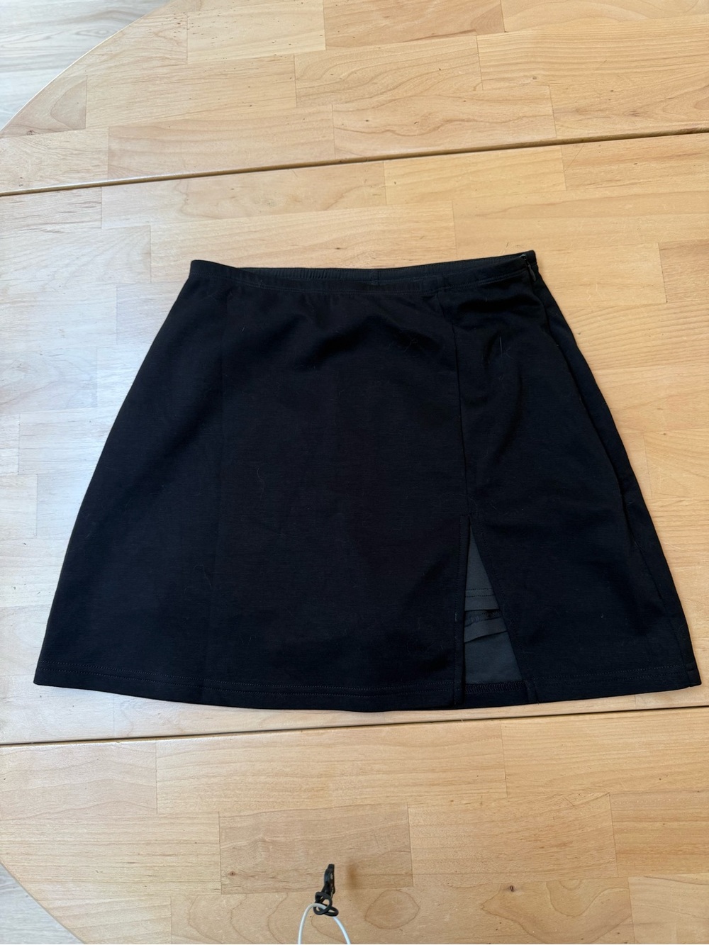 Cupshe Black Mini Skirt with Front Slit